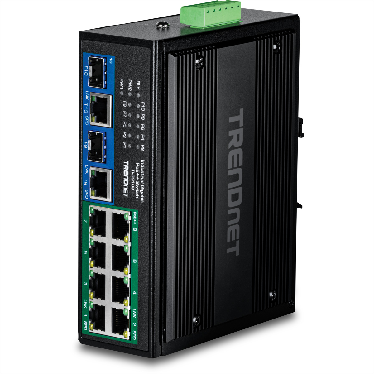 TRENDnet TI-BG108 - Version v1.0R - Switch - industriell - unmanaged - 8 x 101001000 (PoE++)