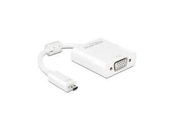 Delock Adapter HDMI Micro-D male > VGA female with Audio - VGA-Adapter - 19 pin micro HDMI Type D (M)