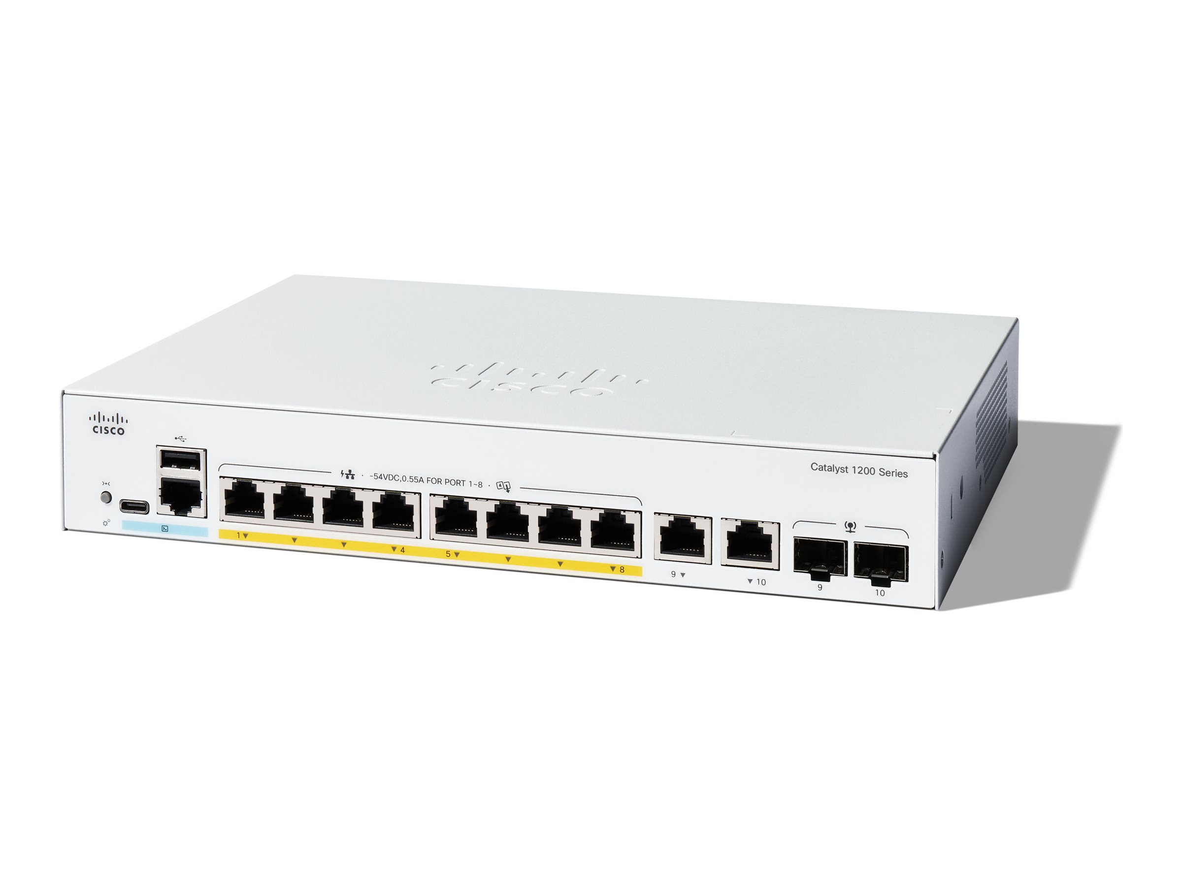 Cisco Catalyst 1200-8FP-2G - Switch - L3 - Smart - 8 x 101001000 (PoE+)