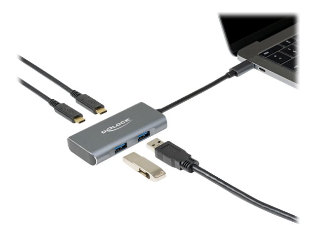 Delock Hub - 2 x USB 3.2 Gen 2 + 2 x USB-C 3.2 Gen 2