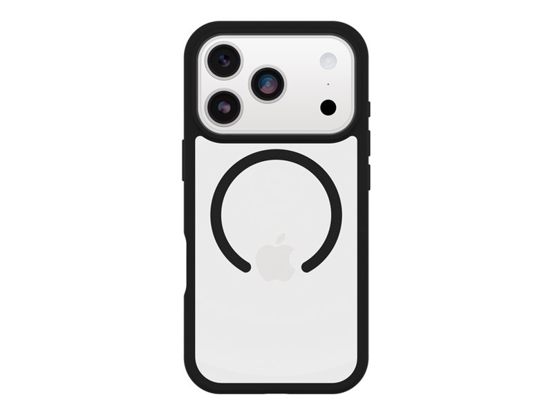 OtterBox React Series - Hintere Abdeckung für Mobiltelefon - MagSafe-Kompatibilität - Kunststoff - Black Crystal (transparentschwarz)