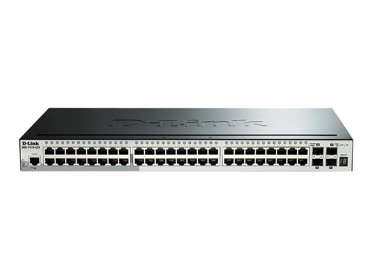 D-Link DGS 1510-52X - Switch - L3 - Smart - 48 x 101001000 + 4 x 10 Gigabit SFP+