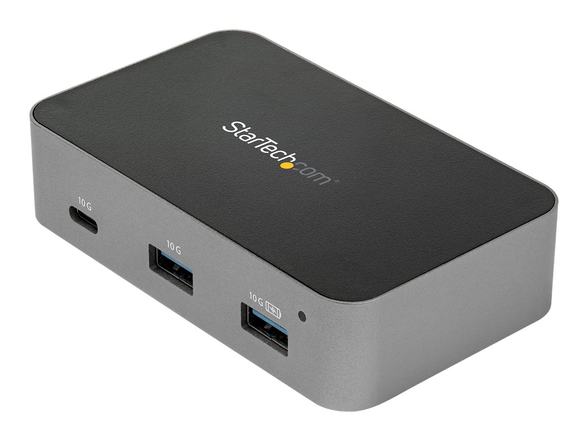 StarTech.com HB31C2A1CGS 3-Port-USB-C-Hub (LAN-Hub, 10 Gbits, 2x USB-A und 1x USB-C, 1m Hostkabel, powered, mit Netzteil)