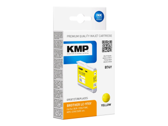KMP B76Y - 4.9 ml - Gelb - kompatibel - Tintenpatrone (Alternative zu Brother LC970Y)