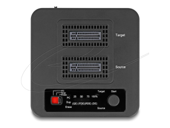 Delock SSD-Dockingstation - Klon- und Löschfunktion Schächte 2 - M.2 - M.2 NVMe Card  PCIe (NVMe)