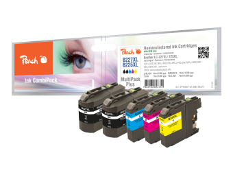 Peach Multi Pack Plus - 5er-Pack - Schwarz, Gelb, Cyan, Magenta - kompatibel - Tintenpatrone (Alternative zu Brother LC-225XLC, Brother LC-225XLM, Brother LC-225XLY, Brother LC-227XLBK)