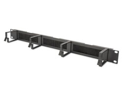 DIGITUS Kabelrangierpanel mit Bürstenleisten für 483 mm (19")-Schränke, 1HE