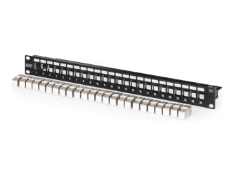 DIGITUS Modulares Patch Panel, 24-Port bestückt mit 24x DN-93615