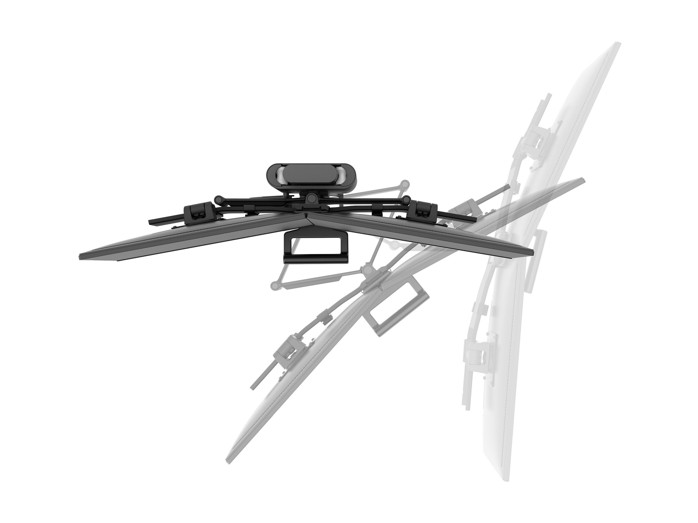 Ergotron TRACE - Befestigungskit (Griff, Spannbefestigung für Tisch, Basis, Hubsäule, Verlängerungsarm, 2 Schiebegelenke) - Konstante Krafttechnologie - für 2 LCD-Displays - mattschwarz - Bildschirmgröße bis zu 68,6 cm (bis zu 27 Zoll)