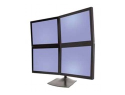 Ergotron DS100 Quad-Monitor Desk Stand - Aufstellung - für 4 LCD-Anzeigen - Aluminium, Stahl - Schwarz - Bildschirmgröße bis zu 61 cm (bis zu 24 Zoll)