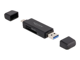 Delock Kartenleser (SD miniSD RS-MMC TransFlash MMCmobile microSD MMCplus MMCmicro microSDHC SDXC microSDXC MMC II TurboSD Turbo miniSD MultiMediaCard Dual Voltage RS-MMC Dual Voltage)