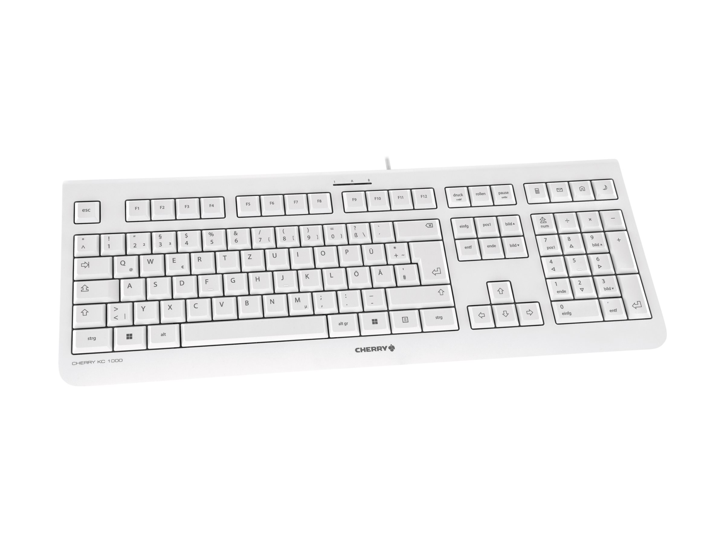 Cherry KC 1000 - Tastatur - USB - GB - Pale Gray