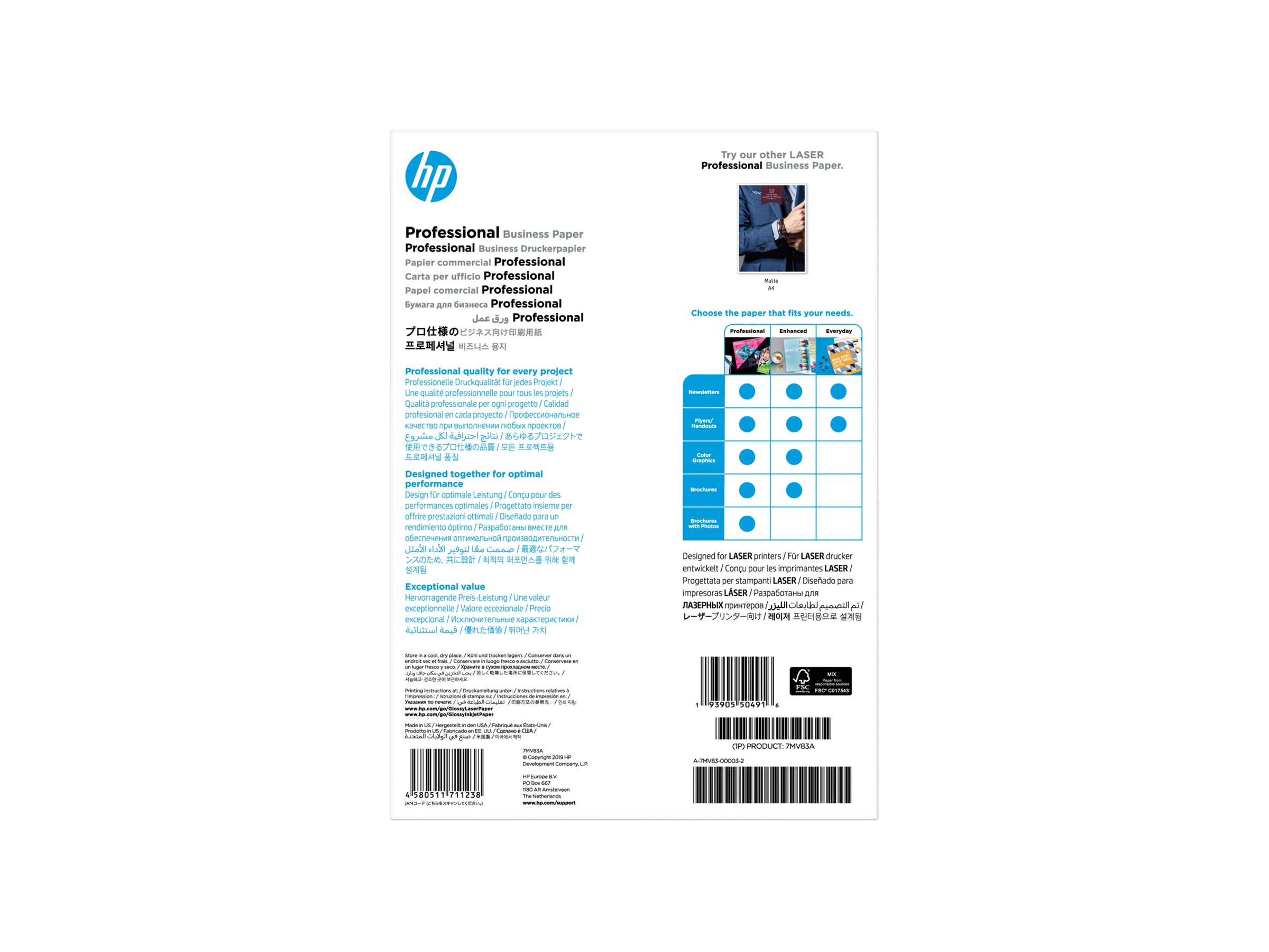 HP Professional Glossy Paper - Glänzend - A4 (210 x 297 mm)