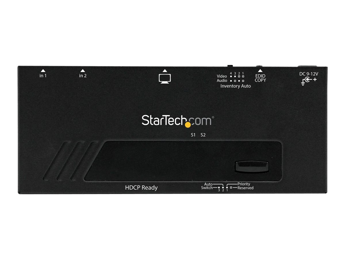 StarTech.com 2 Port HMDI Switch  Verteiler - Automatische Umschaltung mit IR-Fernbedienung