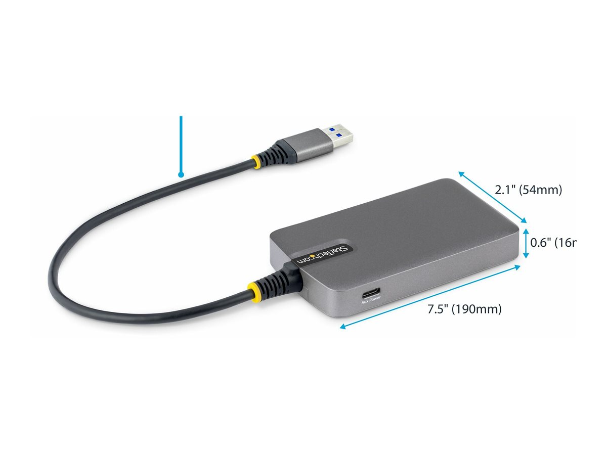 StarTech.com Hub - 4 x USB 3.2 Gen 1 + 1 x USB-C + 1 x USB-A 3.2 Gen 1