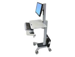 Ergotron WorkFit-C Single LD Sit-Stand Workstation - Wagen - für LCD-Display  PC-Ausrüstung - Grau - Bildschirmgröße bis zu 76,2 cm (bis zu 30 Zoll)