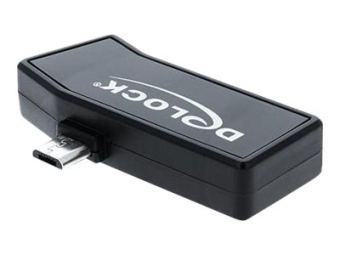 Delock Micro USB OTG Card Reader + 1 x USB port - Kartenleser (MMC SD microSD SDHC microSDHC SDXC microSDXC)