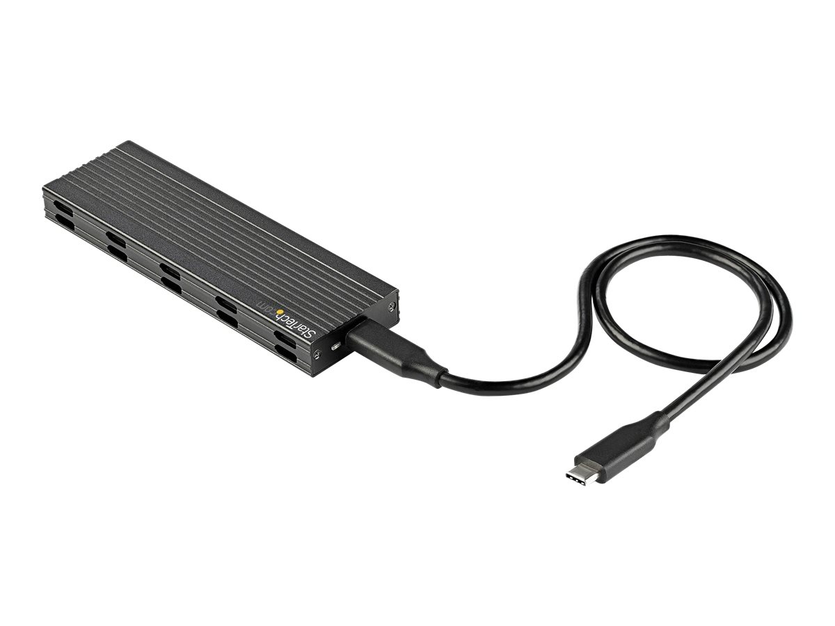 StarTech.com NVMe SSD Gehäuse - USB-C 10 Gbits auf M.2 NVMe oder M.2 SATA SSD - Externes M.2 PCIeSATA NGFF SSD Aluminiumgehäuse - USB Type-C & USB-A - Unterstützt 2230224222602280 ( SM2E1BMU31C)