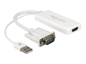 Delock Video-  Audio-Adapter - USB, 15 pin D-Sub (DB-15)