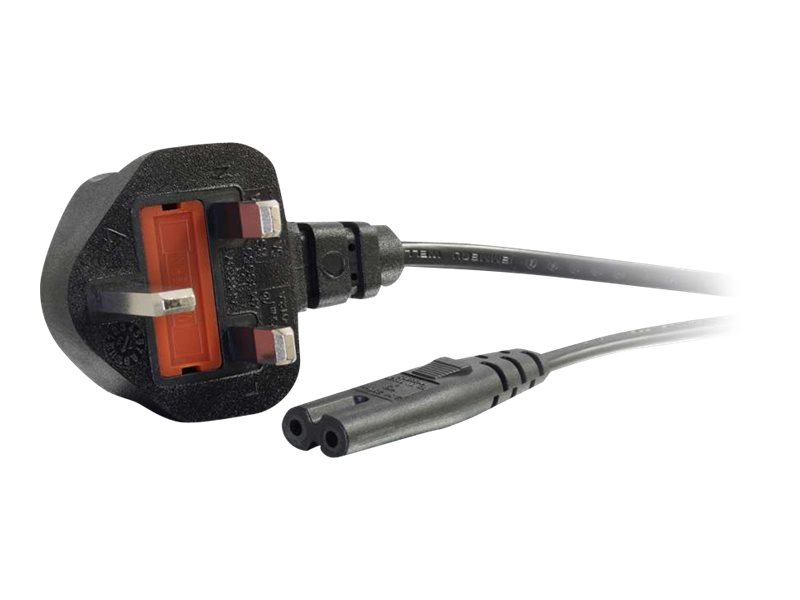 C2G Non-Polarised Power Cord - Stromkabel - power IEC 60320 C7 zu BS 1363 (M)