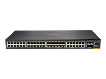 HPE Aruba 6300F - Switch - L3 - managed - 48 x 101001000 + 4 x 1 Gigabit  10 Gigabit  25 Gigabit  50 Gigabit SFP56 (Uplink  Stacking)