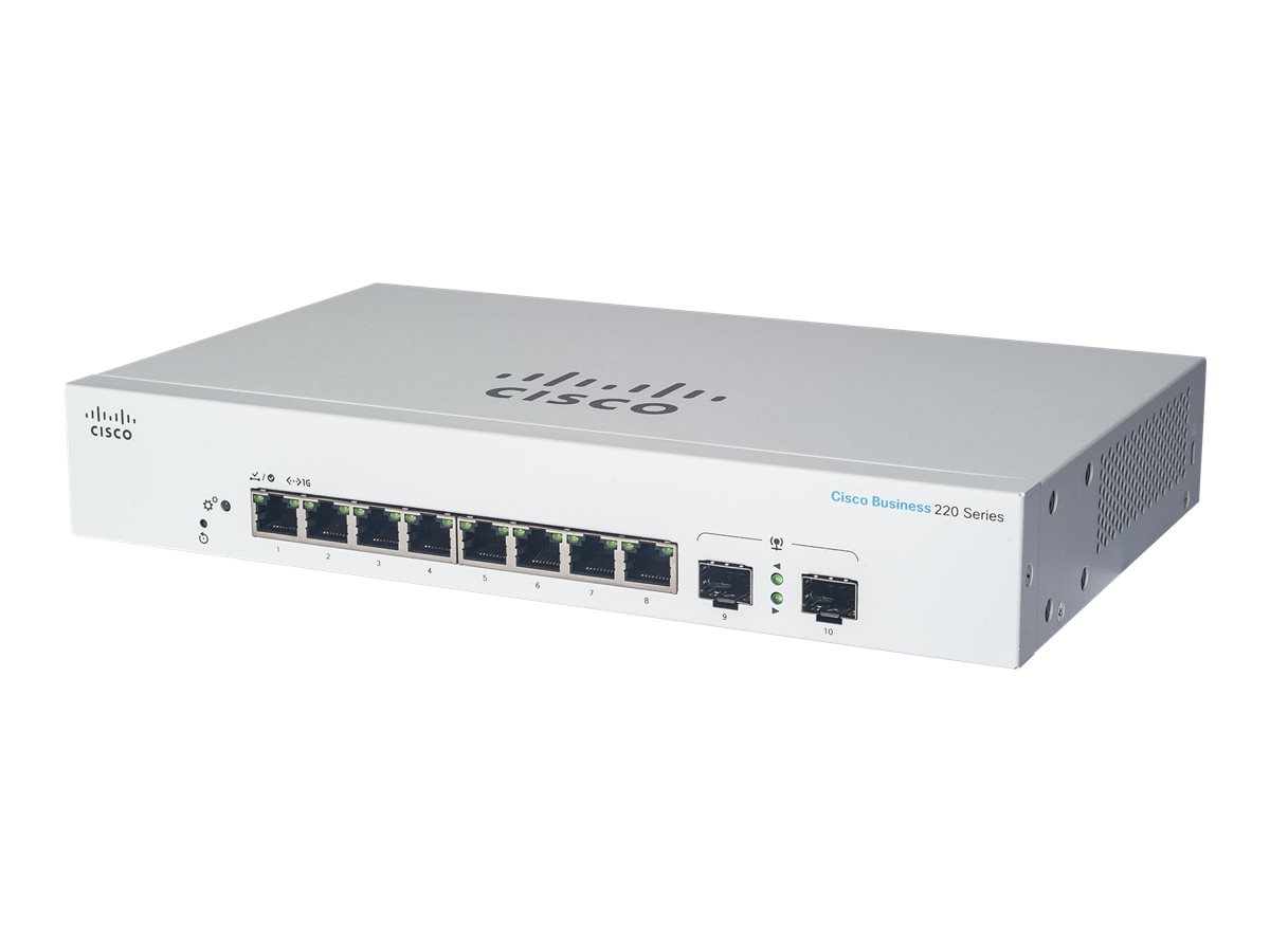 Cisco Business 220 Series CBS220-8FP-E-2G - Switch - Smart - 8 x 101001000 (PoE+)