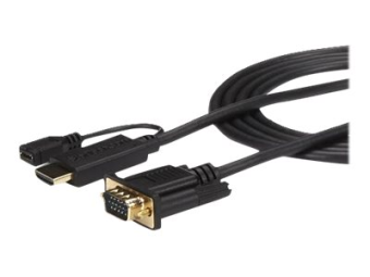 StarTech.com HDMI to VGA Cable - 10 ft  3m - 1080p - 1920 x 1200 - Active HDMI Cable - Monitor Cable - Computer Cable (HD2VGAMM10)