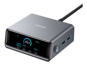Anker Innovations Anker Prime - Netzteil - GaNPrime - 250 Watt - 5 A - 6 Ausgabeanschlussstellen (4 x USB-C 2 x USB)