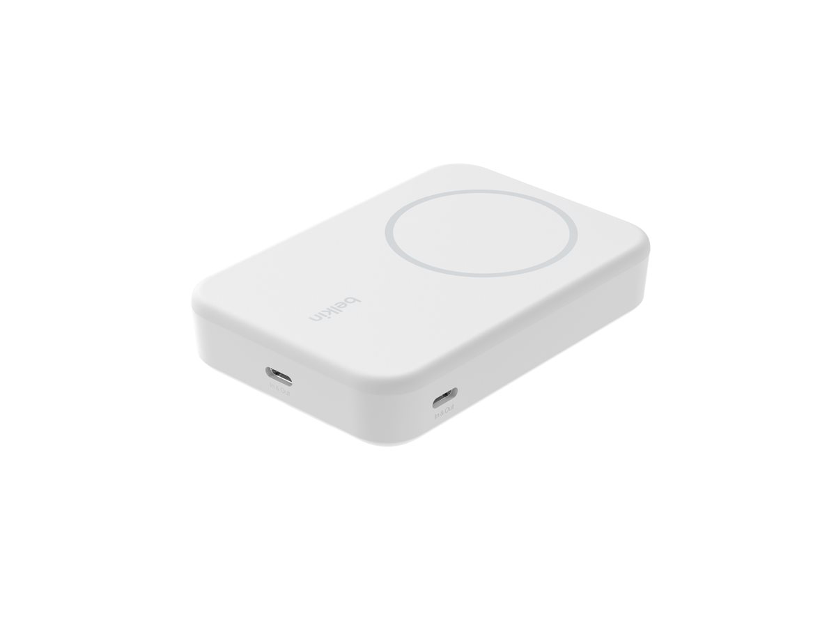 Belkin BoostCharge Pro - Induktive Power Bank - magnetisch mit Qi2 - 10000 mAh - 15 Watt - Fast Charge, PD - 2 Ausgabeanschlussstellen (magnetisch, USB-C)