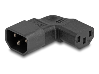 Delock Netzteil - IEC 60320 C14 zu power IEC 60320 C13 gewinkelt