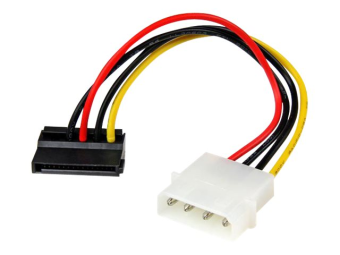 StarTech.com 15cm 4-Pin Molex auf SATA Kabel links gewinkelt - SteckerBuchse - Netzteil - SATA-Stromstecker (M)