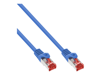 InLine Patchkabel - SFTP (PiMf) - Cat.6 - 250MHz - PVC - CCA - blau - 1m