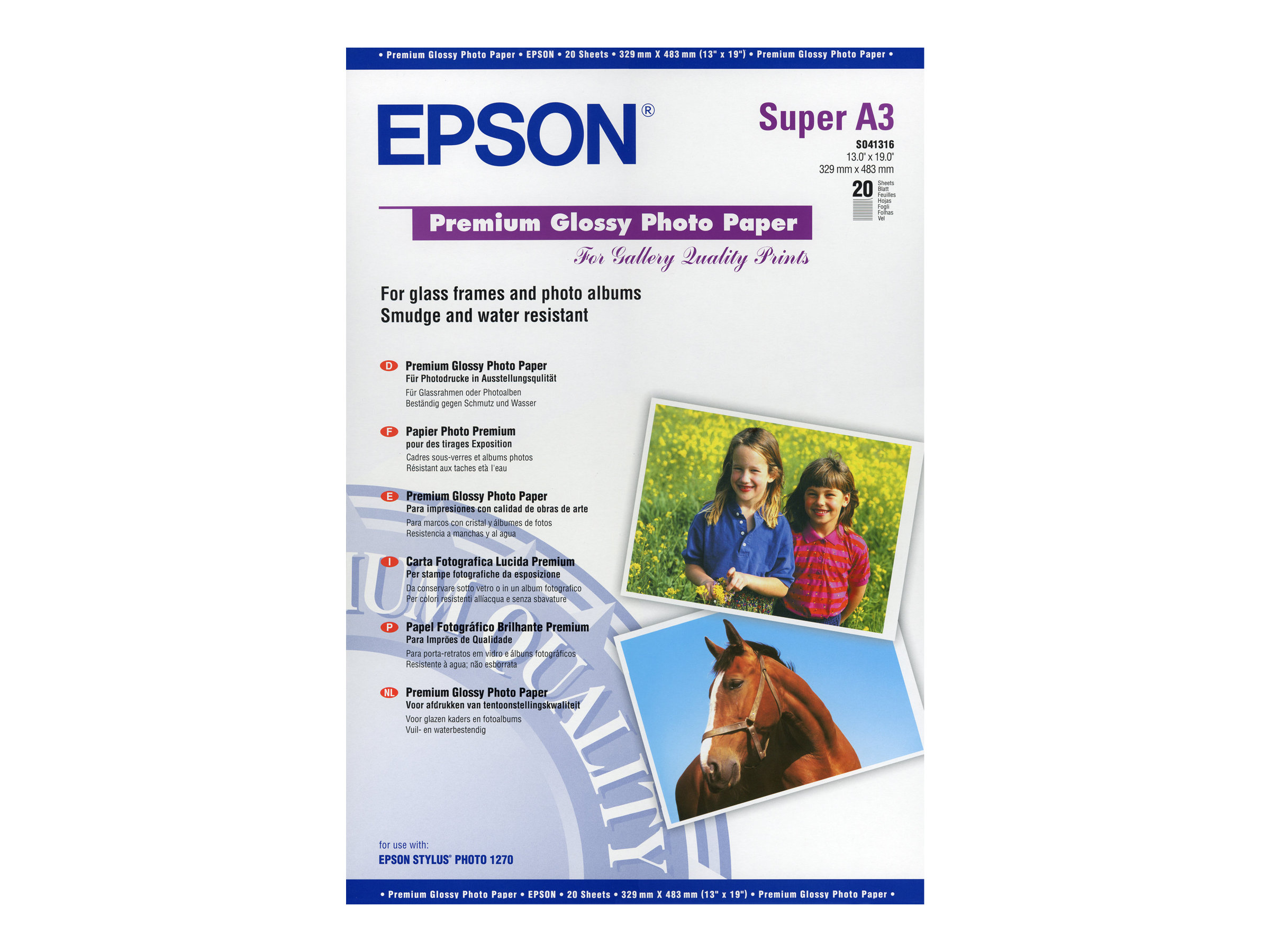Epson Premium - Glänzend - Super A3B (330 x