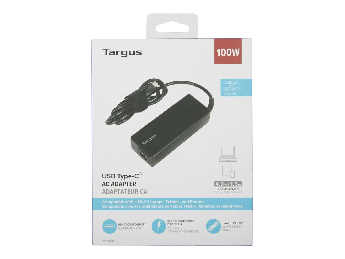 Targus Netzteil - 100 Watt - PD (USB-C) - Schwarz