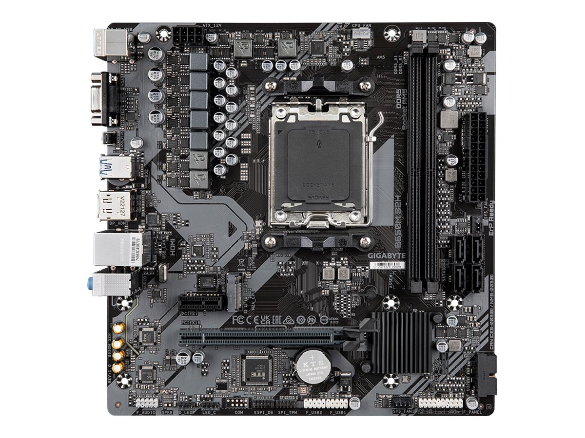 Gigabyte B650M S2H - 1.0 - Motherboard - micro ATX - Socket AM5 - AMD B650 Chipsatz - USB 3.2 Gen 1 - Gigabit LAN - Onboard-Grafik (CPU erforderlich)