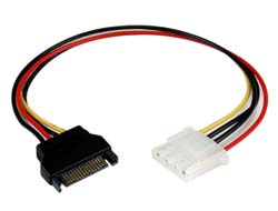 StarTech.com 30cm SATA auf Molex LP4 Stromadapter - BuSt - Serial ATA zu 4pin Stromkabel Adapter - Netzteil - interne Stromversorgung, 4-polig (W)