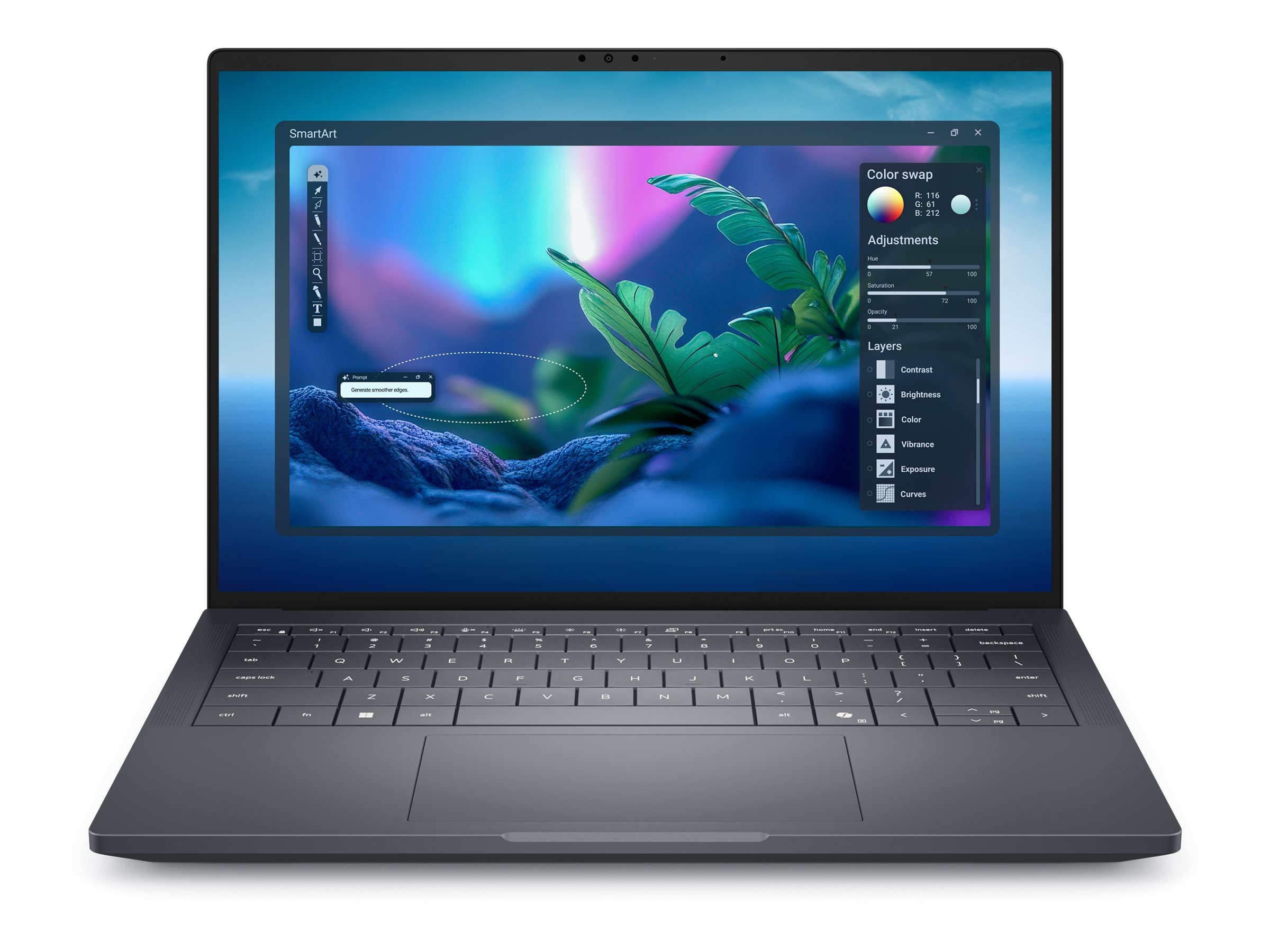 Dell Pro Max 14 Premium MA14250 - Intel Core Ultra 7 265H  2.2 GHz - vPro Enterprise - Win 11 Pro - RTX PRO 1000 Blackwell - 32 GB RAM - 1 TB SSD SED, NVMe, TLC, Performance - 35.56 cm (14")