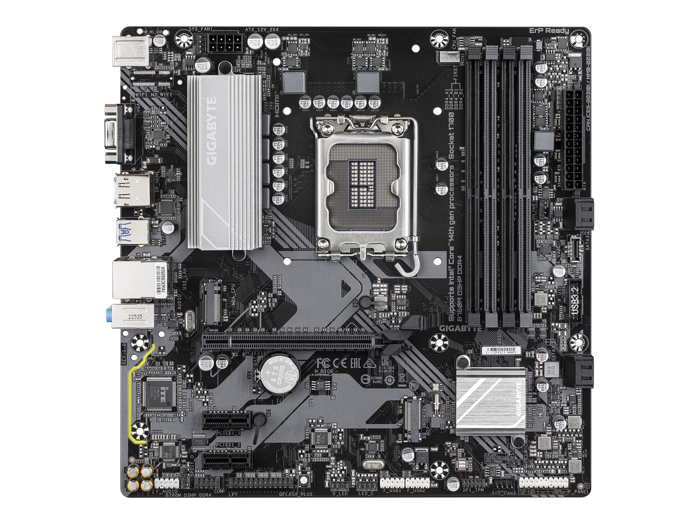 Gigabyte B760M D3Hp DDR4 - Motherboard - micro ATX - LGA1700-Sockel - B760 Chipsatz - USB-C 3.2 Gen 1, USB 3.2 Gen 1 - Gigabit LAN - Onboard-Grafik (CPU erforderlich)