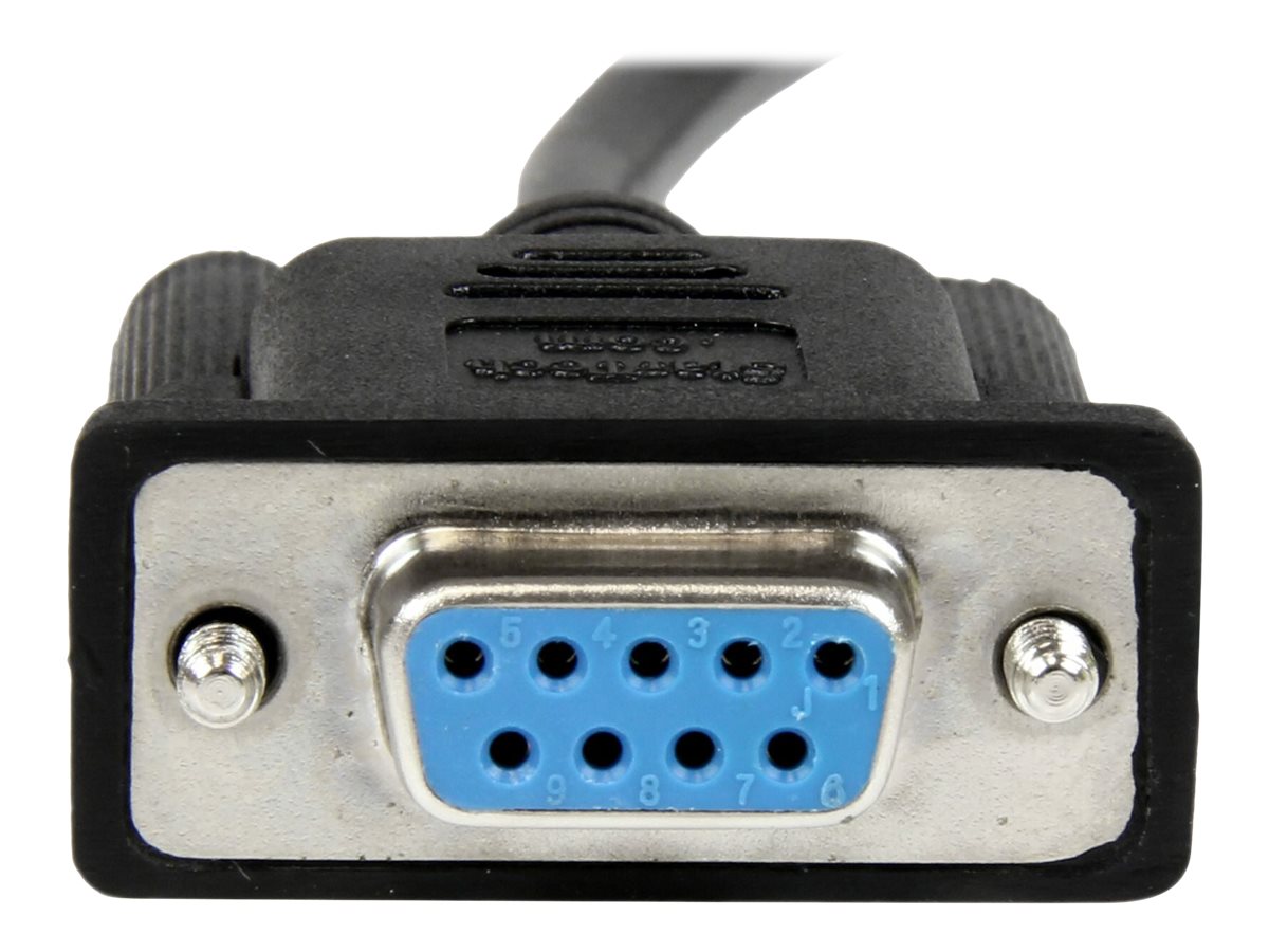 StarTech.com 2m DB9 RS232 Seriell Nullmodemkabel - BuBu - 9-pin seriell Null-Modem Anschlusskabel - Schwarz - Nullmodemkabel - DB-9 (W)