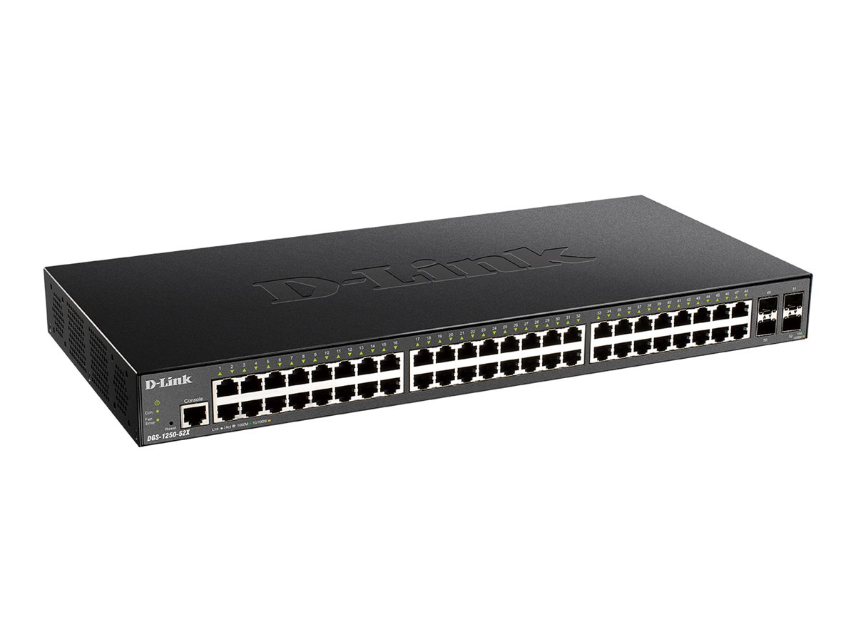 D-Link DGS 1250-52X - Switch - Smart - 48 x 101001000 + 4 x 10 Gigabit SFP+