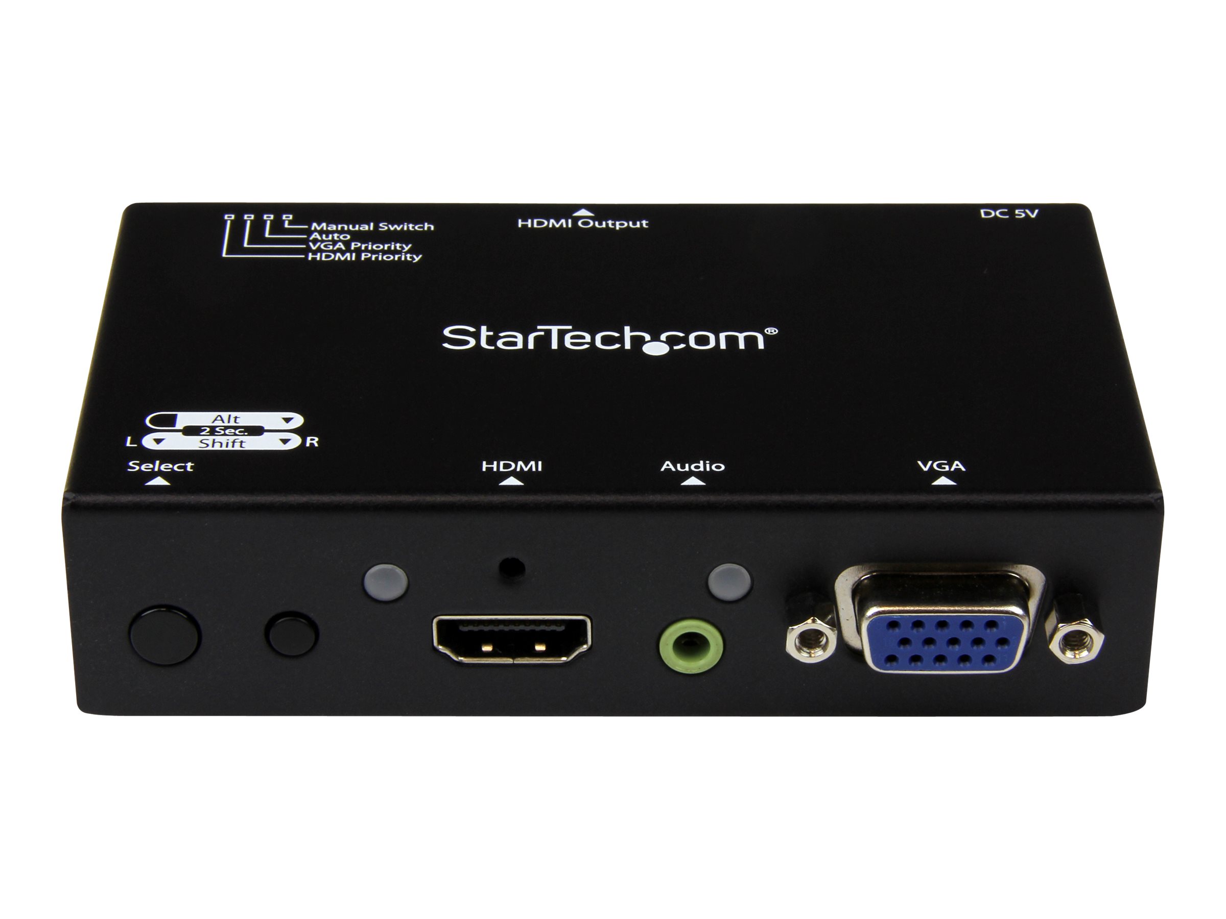 StarTech.com 2 Port VGA + HMDI auf HDMI Konverter Switch  Verteiler mit Vorrangsschaltung