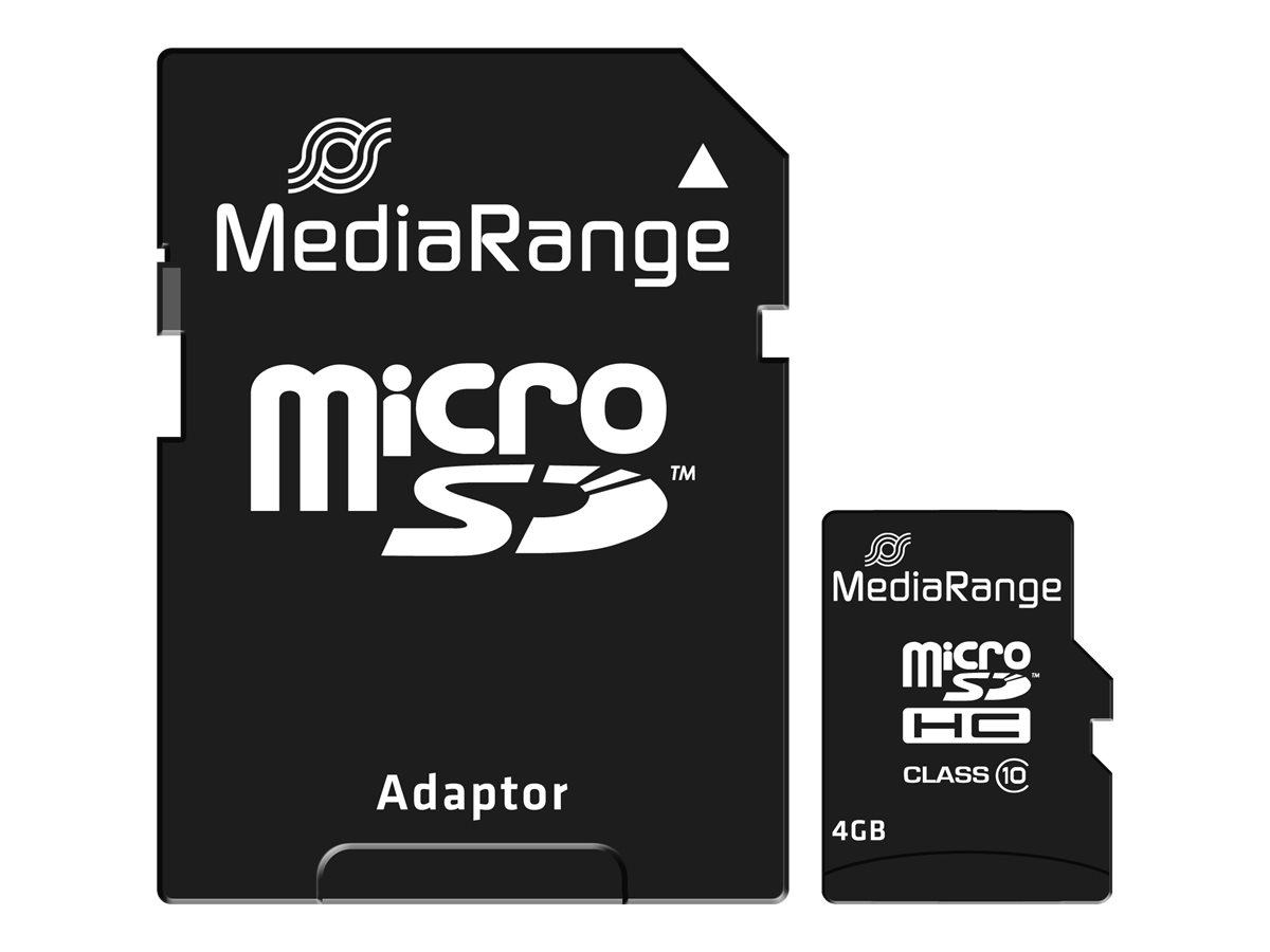 MEDIARANGE Flash-Speicherkarte (microSDHCSD-Adapter inbegriffen)