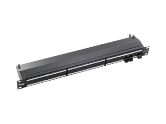 Equip Patch Panel - Patch Panel - CAT 6a - STP - RJ-45 X 24 - Schwarz RAL 9005 - 1U - 48.3 cm (19)