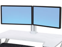 Ergotron WorkFit - Kit für zwei Monitore - weiß