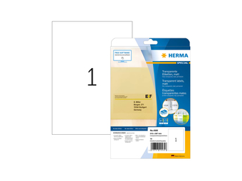 HERMA A4 - Transparent - Rechteck - Dauerhaft - A4 - Universal - Polyester