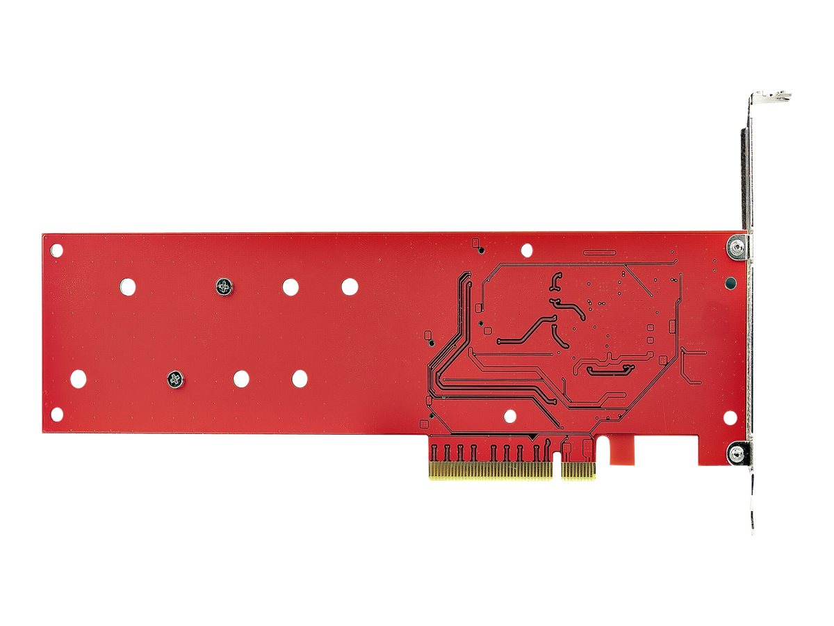 StarTech.com Dual M 2 PCIe AdapterKarte, PCIe x8 x16 auf Dual AHCI oder NVMe M.2 SSDs, PCI Express 4.0, 7,8GBs pro Laufwerk, Bifurkation Erforderlich - WindowsLinux Kompatibel (DUAL-M2-PCIE-CARD-B)