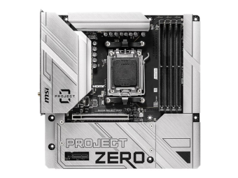 MSI B650M PROJECT ZERO - Motherboard - micro ATX - Socket AM5 - AMD B650 Chipsatz - USB 3.2 Gen 1 USB 3.2 Gen 2 USB-C 3.2 Gen2 USB-C 3.2 Gen 2x2 - 2.5 Gigabit LAN Wi-Fi 6E Bluetooth - Onboard-Grafik (CPU erforderlich)