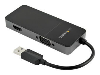 StarTech.com USB 3.0 auf HDMI und VGA Adapter - 4K1080p USB Typ-A Dual Monitor Multiport Konverter - Externe Video Grafikkarte für mehrere Bildschirme - Multi Display USB Adapter (USB32HDVGA)