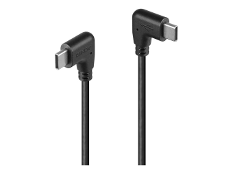 Lindy USB-Kabel - 24 pin USB-C (M) nach rechts abgewinkelt zu 24 pin USB-C (M)