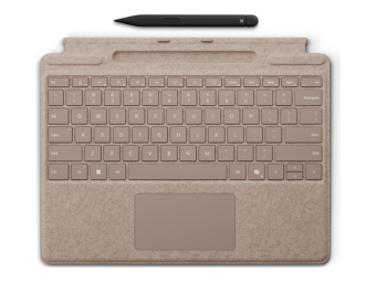 Microsoft Surface Pro Keyboard - Tastatur - mit Trackpad, Beschleunigungsmesser, Surface Slim Pen 2 Ablage- und Ladeschale - QWERTZ - DeutschÖsterreichisch - Dune - mit Slim Pen 2 - für Microsoft Surface Pro 8, Pro 8 for Business, Pro 9, Pro 9 for Busin
